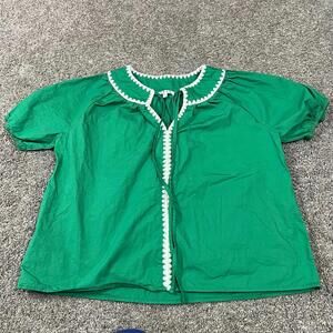 TCEC Kelly Green Blouse size Large